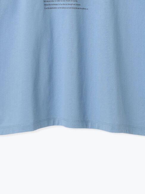 Samansa Mos2 blue「布帛切替ドルマンTシャツ」|Tシャツ・カットソー|