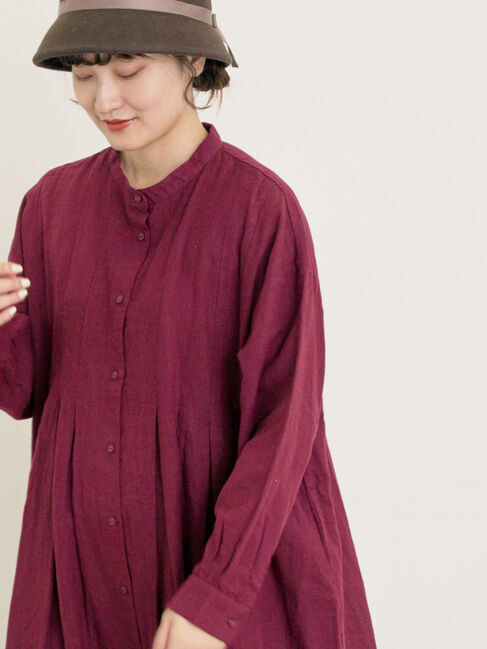 Samansa Mos2「【Cross&times;Linen】タックワンピース《S/Mサイズ》」|ワンピース|