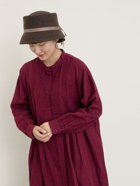Samansa Mos2「【Cross&times;Linen】タックワンピース《S/Mサイズ》」|ワンピース|