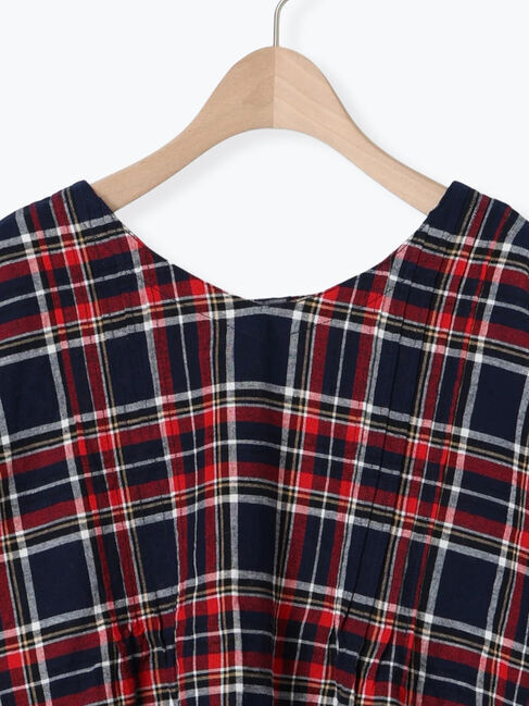 Samansa Mos2「◎チェック柄前後2WAYブラウス」|シャツ・ブラウス|