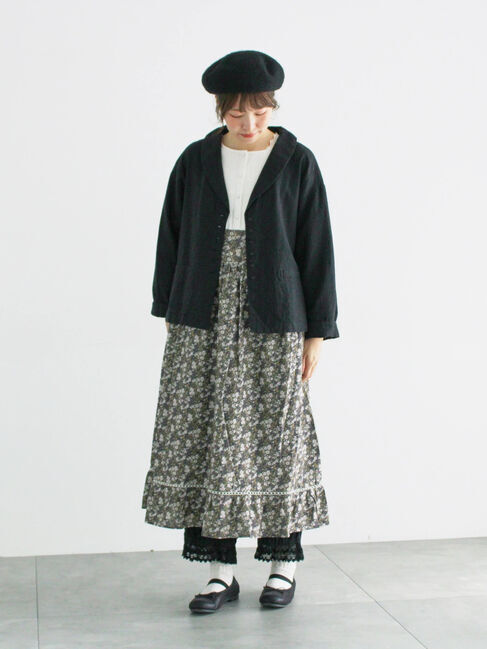 Samansa Mos2「【WEB限定】胸元配色花柄ワンピース」|ワンピース|