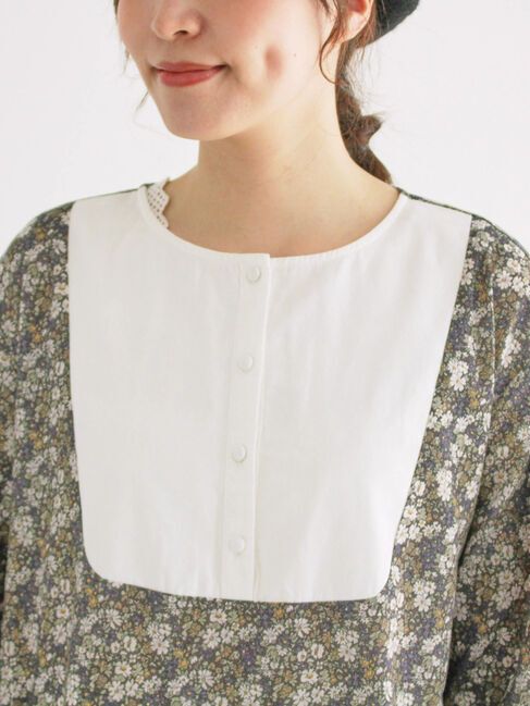 Samansa Mos2「【WEB限定】胸元配色花柄ワンピース」|ワンピース|