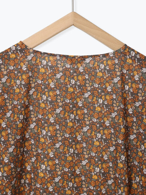 Samansa Mos2「【WEB限定】胸元配色花柄ワンピース」|ワンピース|