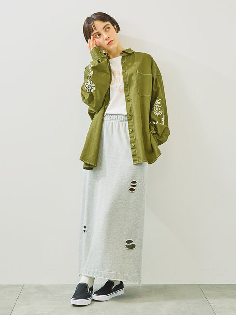 SM2「袖口シアー切替ロゴプリントカットソー」|Tシャツ・カットソー|