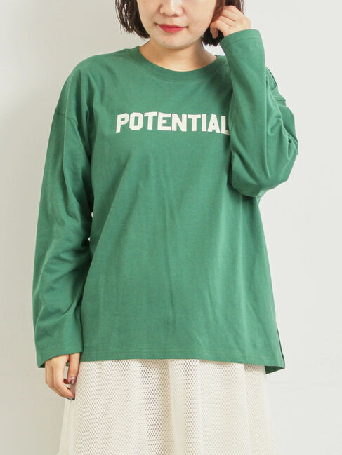 SM2「柄アソートフロッキープリントロングTシャツ」|Tシャツ・カットソー|グリーン