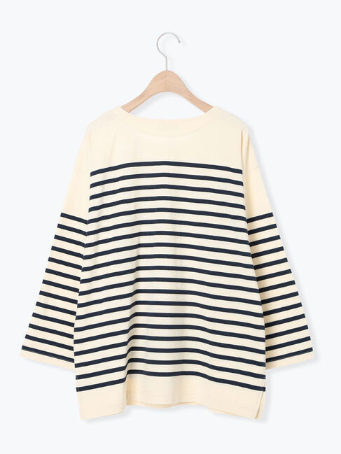 Samansa Mos2「パネルボーダーロングスリーブカットソー」|Tシャツ・カットソー|