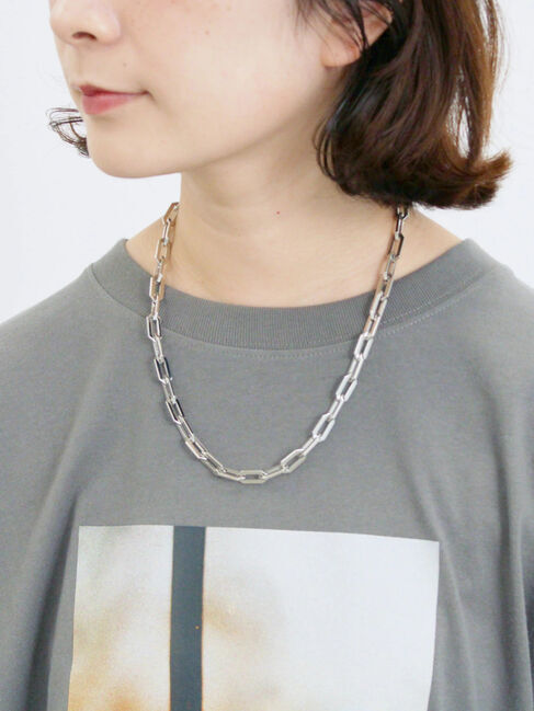 Samansa Mos2 blue「袖シフォンレイヤードプルオーバー」|Tシャツ・カットソー|