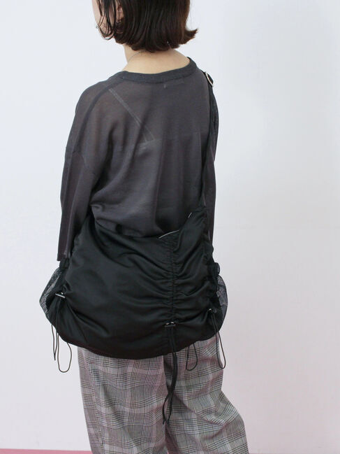 Samansa Mos2 blue「ナイロンシャーリングバッグ」|その他|