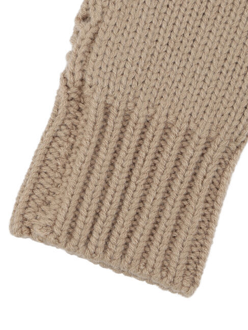 Samansa Mos2「葉っぱ柄透かし編みアームウォーマー」|手袋|