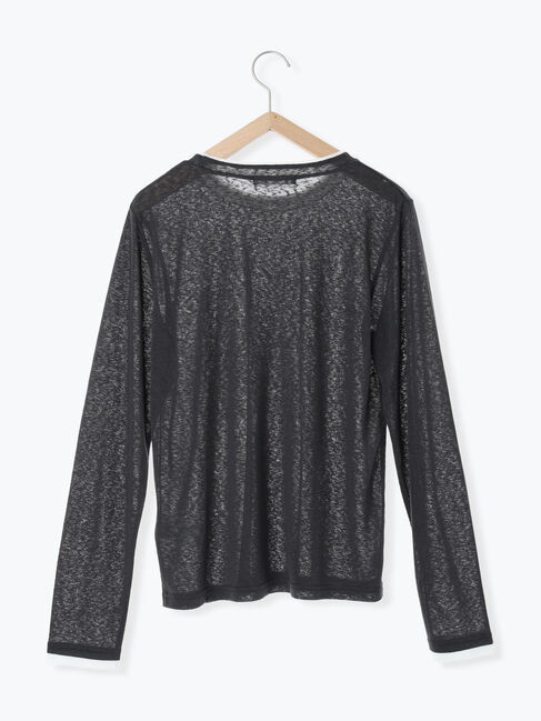 Samansa Mos2 blue「レイヤード風ロンT」|Tシャツ・カットソー|