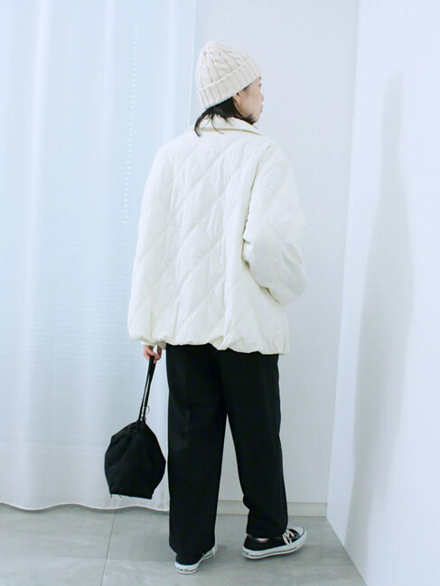 Samansa Mos2 blue「バルーンキルトジャケット」|その他|