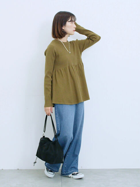 Samansa Mos2 blue「ストレートデニムパンツ」|その他|