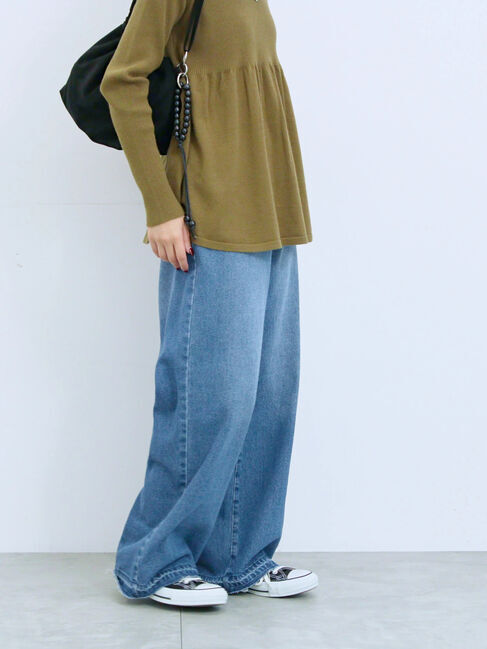 Samansa Mos2 blue「ストレートデニムパンツ」|その他|