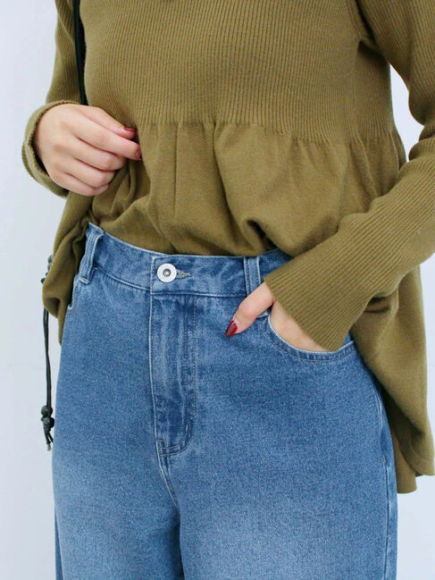 Samansa Mos2 blue「ストレートデニムパンツ」|その他|