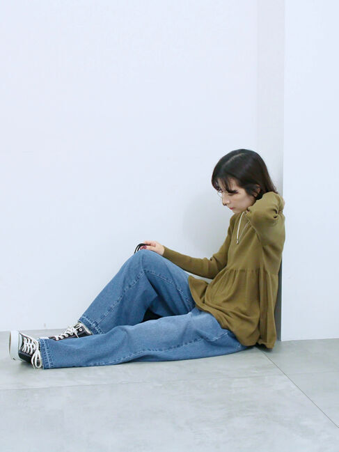 Samansa Mos2 blue「ストレートデニムパンツ」|その他|