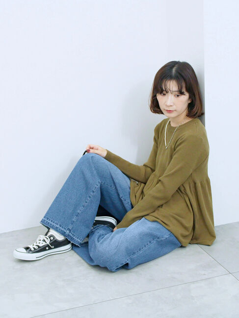 Samansa Mos2 blue「ストレートデニムパンツ」|その他|