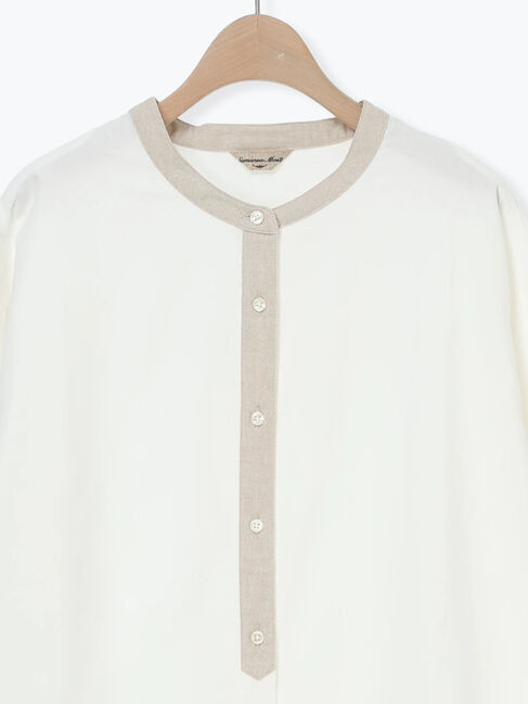 Samansa Mos2「保温加工クレリックシャツ」|シャツ・ブラウス|