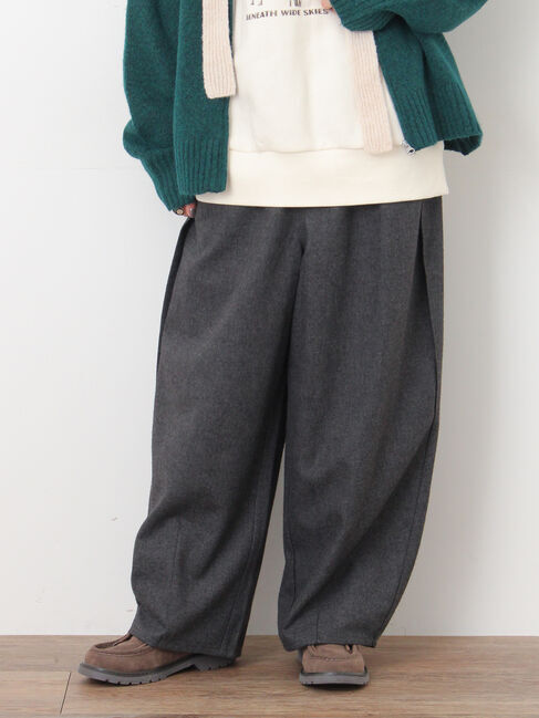 Samansa Mos2「【M/Lサイズ】サイド深タックバレルパンツ」|その他|