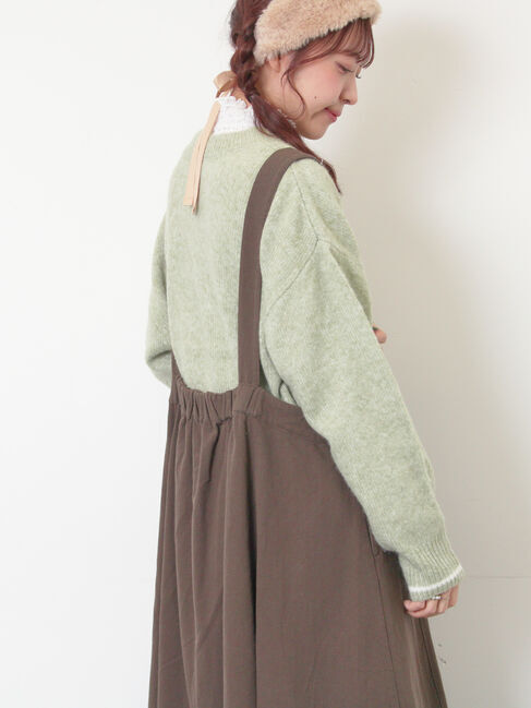 Samansa Mos2「ロゴ刺繍プルオーバーニット」|ニット・セーター|