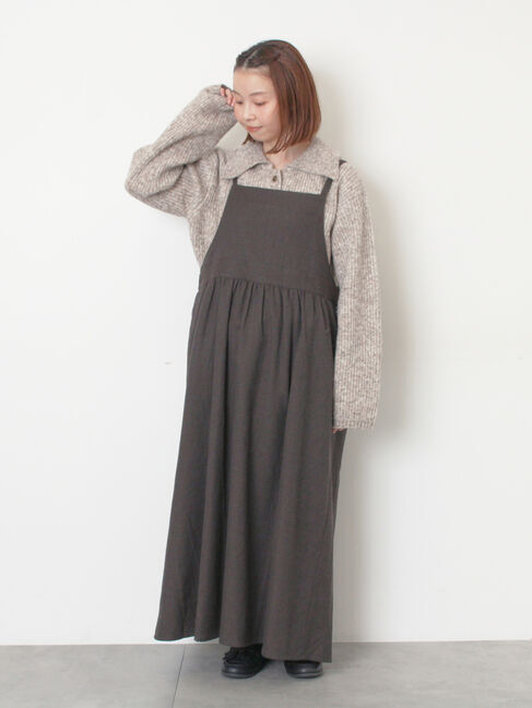 Samansa Mos2「襟付ニットカーディガン」|カーディガン|