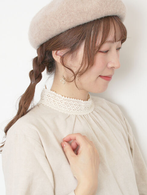 Samansa Mos2「【保温加工】襟レースブラウス」|シャツ・ブラウス|
