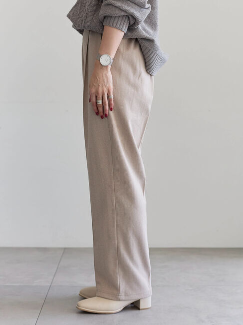 Samansa Mos2 blue「ヘリンボーンストレートパンツ」|その他|