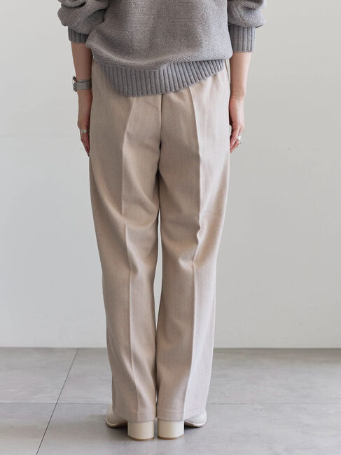 Samansa Mos2 blue「ヘリンボーンストレートパンツ」|その他|