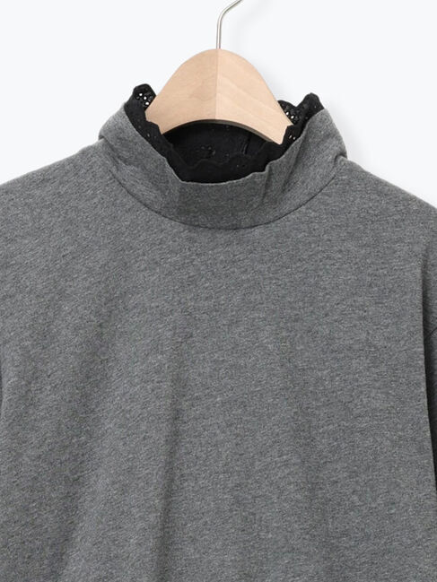 Samansa Mos2「【保温加工】衿レース重ね着風タートルインナー」|Tシャツ・カットソー|