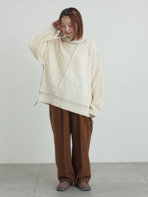 Samansa Mos2「【帯電防止裏地】ツータックストレートパンツ《M/Lサイズ》」|その他|