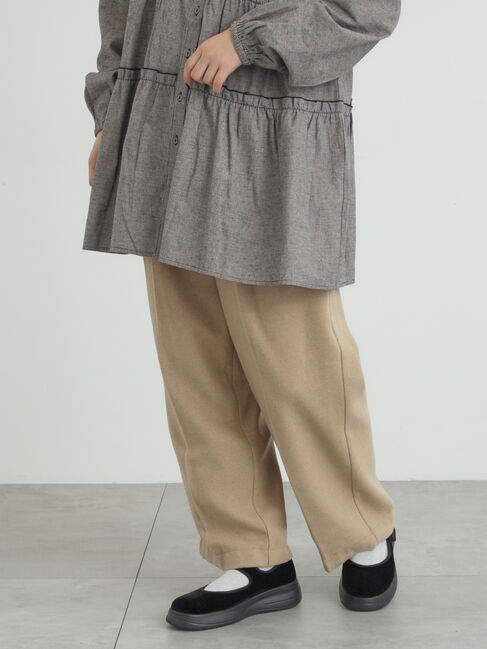 Samansa Mos2「【帯電防止裏地】ツータックストレートパンツ《M/Lサイズ》」|その他|