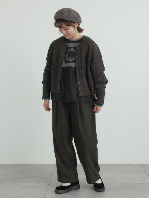 Samansa Mos2「【帯電防止裏地】ツータックストレートパンツ《M/Lサイズ》」|その他|