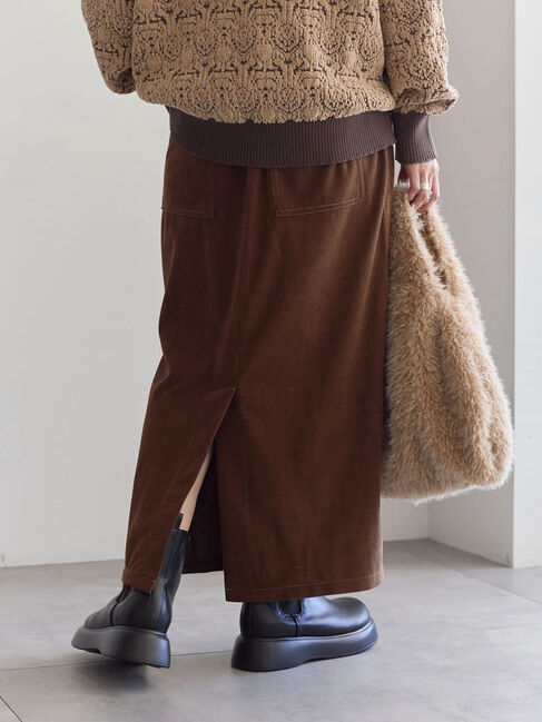 Samansa Mos2 blue「コーデュロイスカート」|スカート|