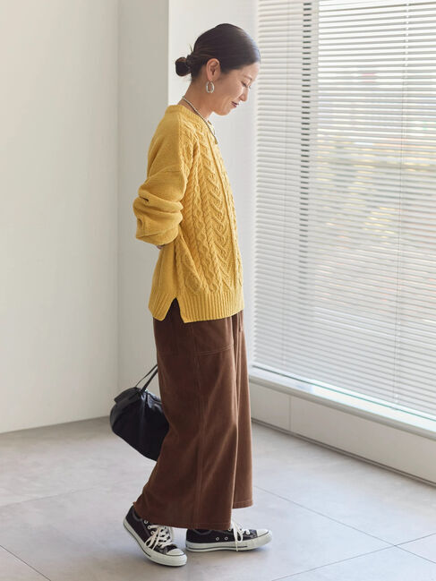 Samansa Mos2 blue「コーデュロイスカート」|スカート|