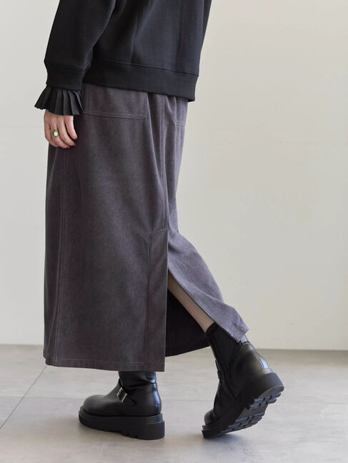 Samansa Mos2 blue「コーデュロイスカート」|スカート|