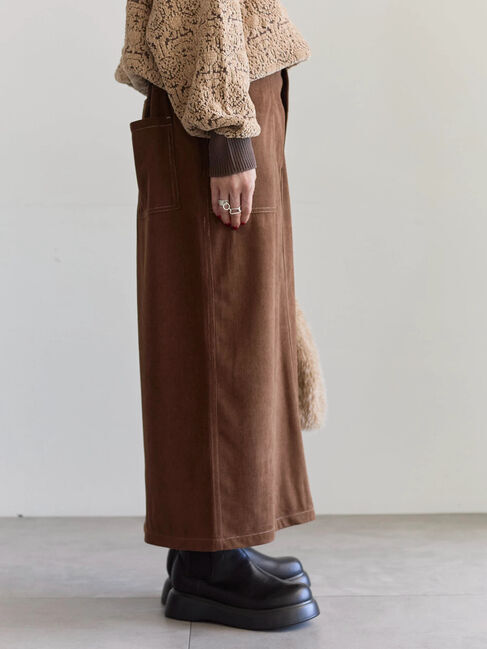 Samansa Mos2 blue「コーデュロイスカート」|スカート|