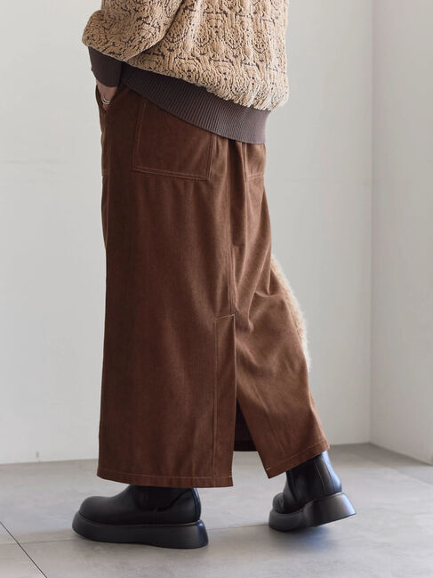 Samansa Mos2 blue「コーデュロイスカート」|スカート|