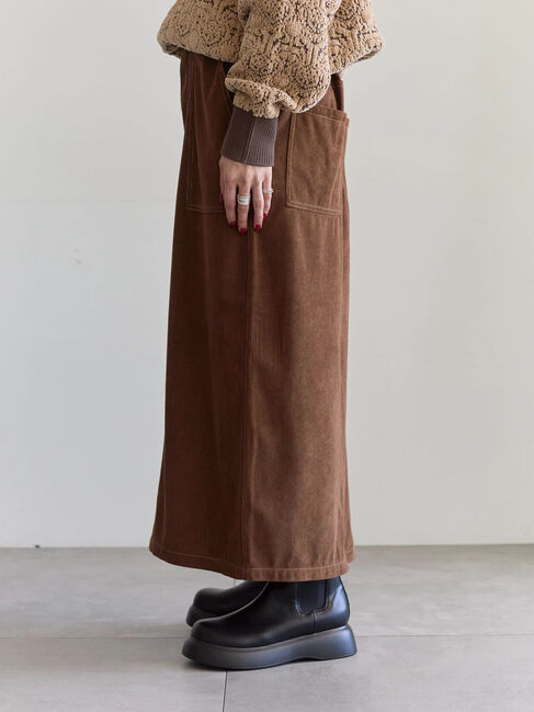 Samansa Mos2 blue「コーデュロイスカート」|スカート|