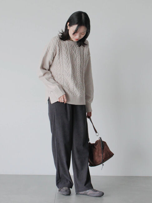 Samansa Mos2 blue「カットコールパンツ」|その他|