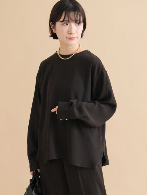 sm2rhythm「ノーカラーブラウス」|シャツ・ブラウス|