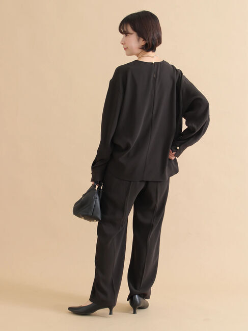 sm2rhythm「ノーカラーブラウス」|シャツ・ブラウス|