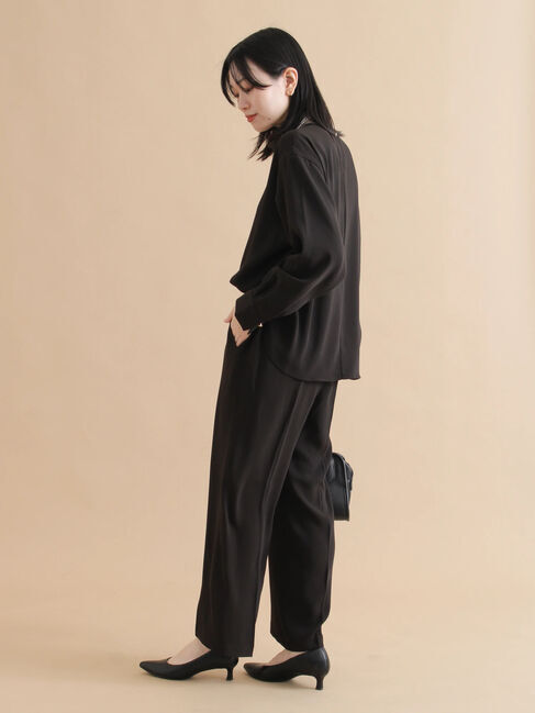 sm2rhythm「ノーカラーブラウス」|シャツ・ブラウス|