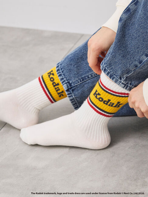 SM2「【KODAK】ラインロゴソックス」|ソックス|オフホワイト