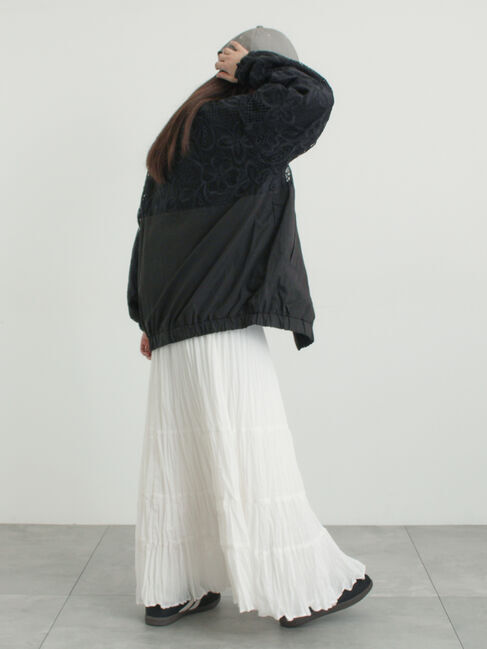 Samansa Mos2「切り替えレースブルゾン」|ブルゾン・スタジャン|