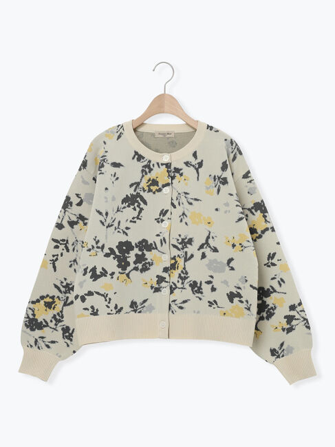 Samansa Mos2「花柄スポンディッシュニットカーディガン」|カーディガン|