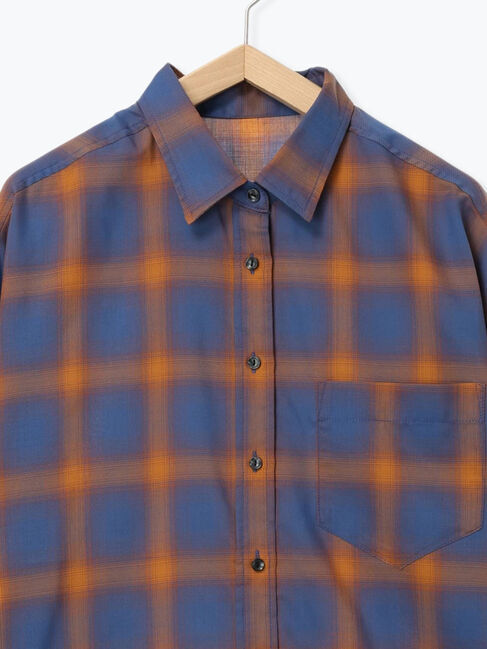 Samansa Mos2「オンブレチェックシアーシャツ」|シャツ・ブラウス|