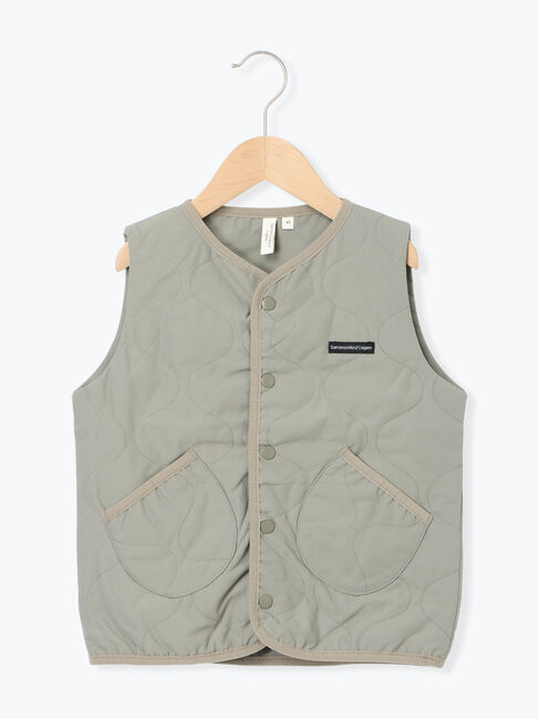 Samansa Mos2 Lagom「キルティングベスト」|ダウンベスト・ベスト|カーキ