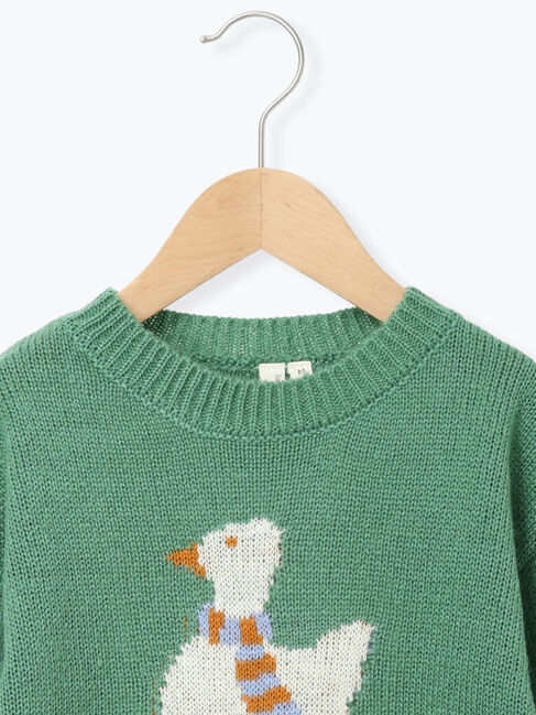 Samansa Mos2 Lagom「【マシンウォッシャブル】アヒルジャカードニット」|ニット・セーター|