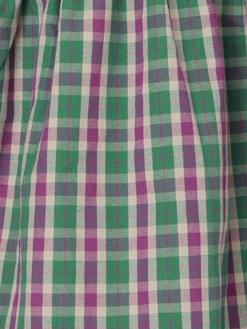 Samansa Mos2 Lagom「ヨークフリルチェックジャンバースカート」|ワンピース|