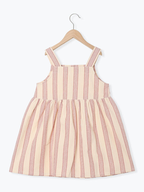 Samansa Mos2 Lagom「ストライプ柄ジャンバースカート」|スカート|