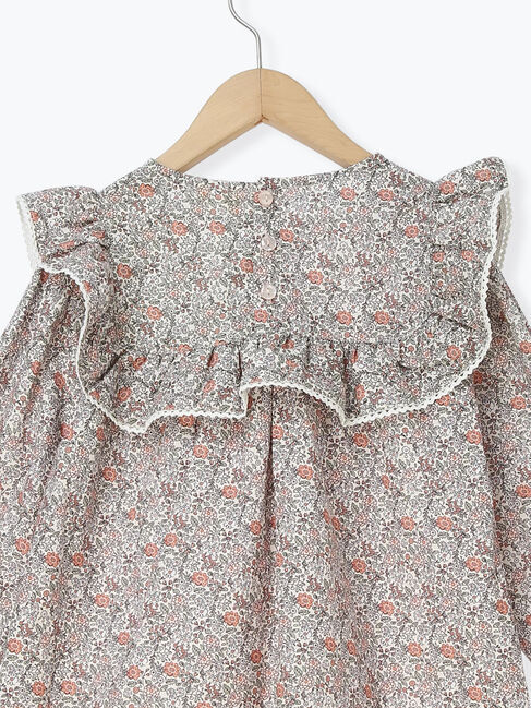 Samansa Mos2 Lagom「ヨークフリル花柄ワンピース」|ワンピース|